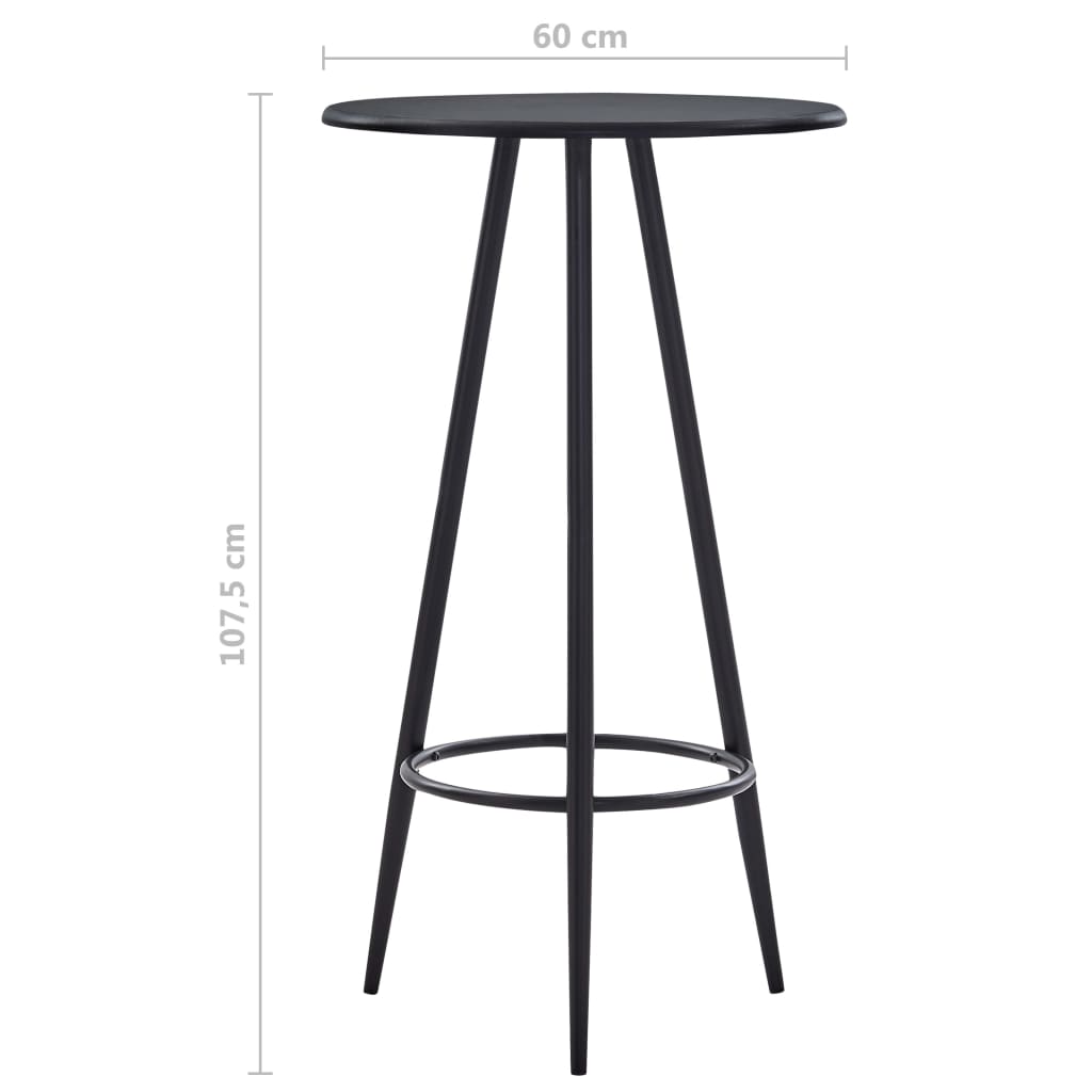 3 Piece Bar Set Plastic Black- Kitchen & Dining Furniture Sets - HomeShopIreland - Home Shop Ireland - Kitchen & Dining Furniture Sets - 3 Piece Bar Set Plastic Black