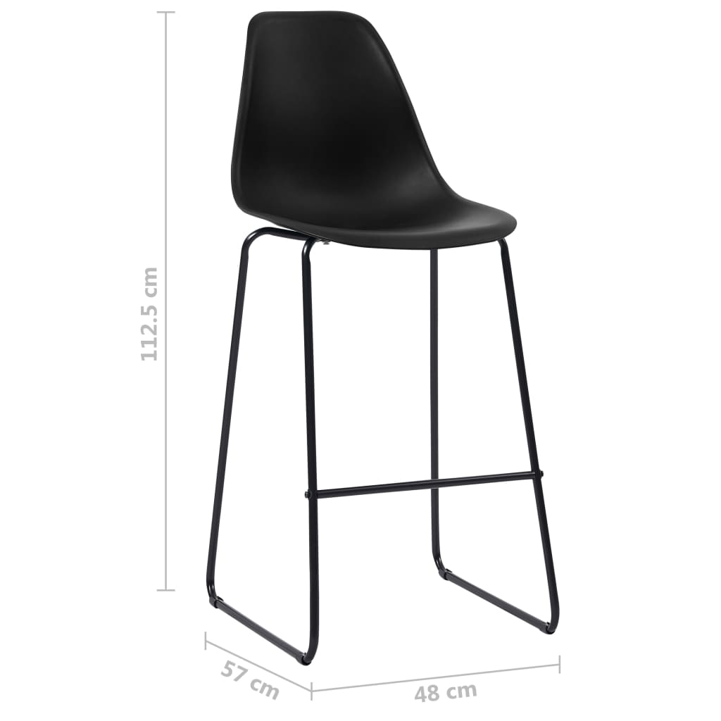 3 Piece Bar Set Plastic Black- Kitchen & Dining Furniture Sets - HomeShopIreland - Home Shop Ireland - Kitchen & Dining Furniture Sets - 3 Piece Bar Set Plastic Black
