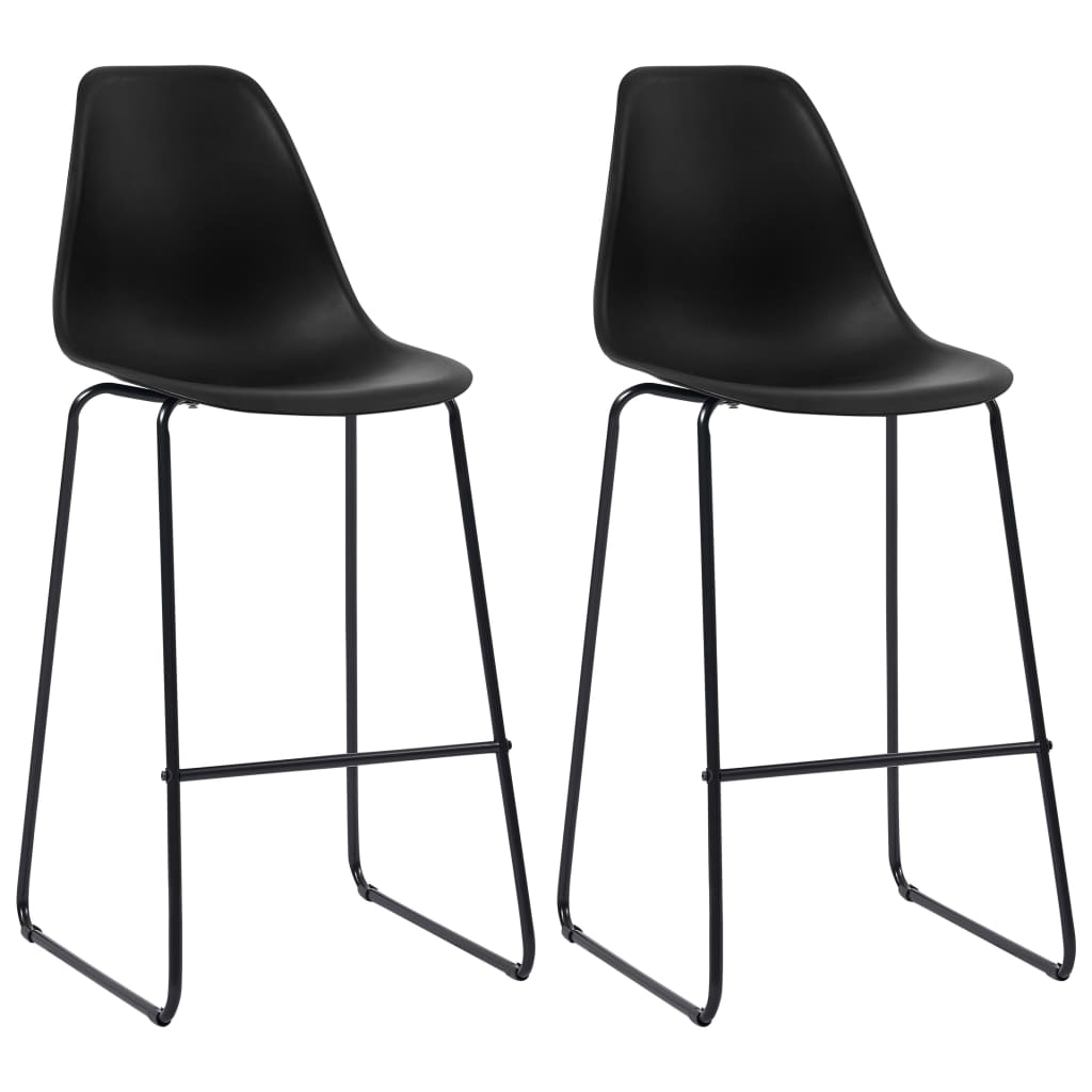 3 Piece Bar Set Plastic Black- Kitchen & Dining Furniture Sets - HomeShopIreland - Home Shop Ireland - Kitchen & Dining Furniture Sets - 3 Piece Bar Set Plastic Black