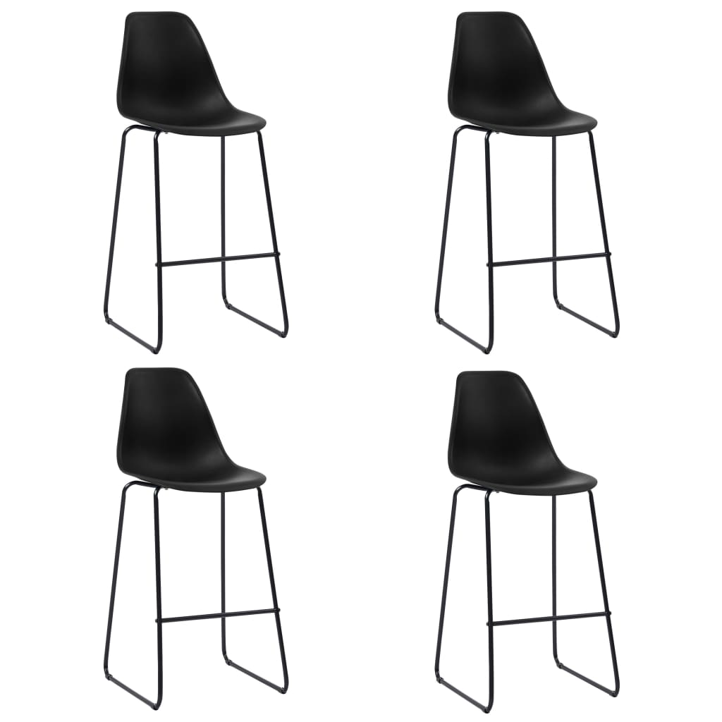 5 Piece Bar Set Plastic Black- Kitchen & Dining Furniture Sets - HomeShopIreland - Home Shop Ireland - Kitchen & Dining Furniture Sets - 5 Piece Bar Set Plastic Black