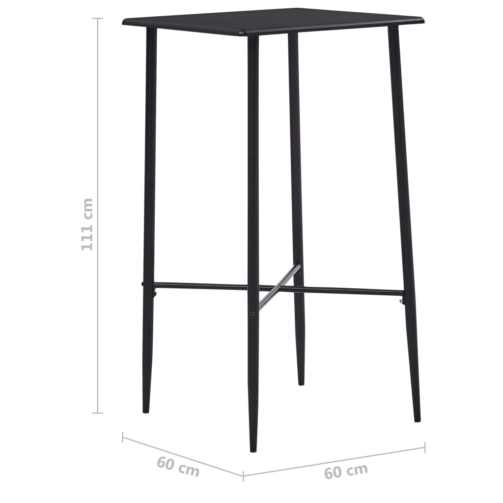 5 Piece Bar Set Plastic Black- Kitchen & Dining Furniture Sets - HomeShopIreland - Home Shop Ireland - Kitchen & Dining Furniture Sets - 5 Piece Bar Set Plastic Black