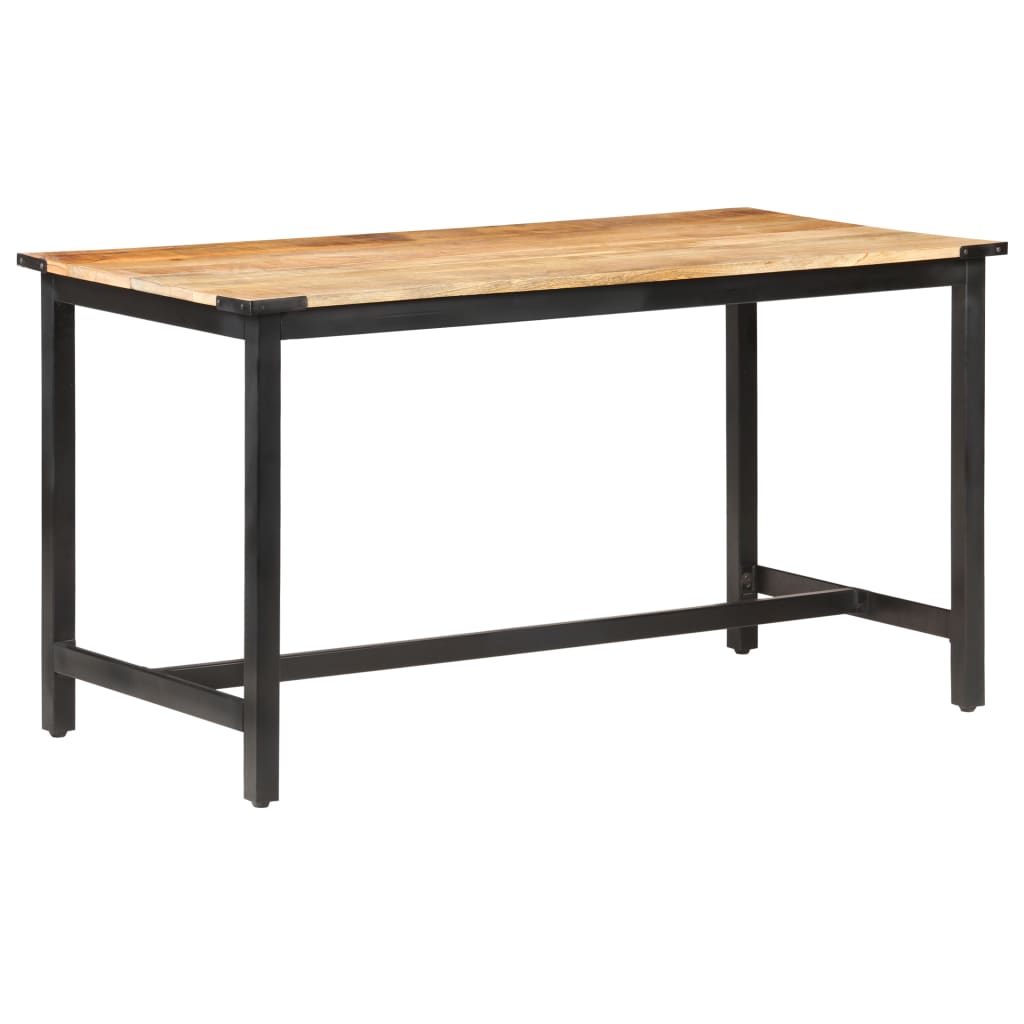 Dining Table 140x70x76 cm Solid Rough Mango Wood- Kitchen & Dining Room Tables - HomeShopIreland - Home Shop Ireland - Kitchen & Dining Room Tables - Dining Table 140x70x76 cm Solid Rough Mango Wood