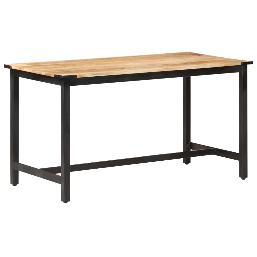 Dining Table 140x70x76 cm Solid Rough Mango Wood- Kitchen & Dining Room Tables - HomeShopIreland - Home Shop Ireland - Kitchen & Dining Room Tables - Dining Table 140x70x76 cm Solid Rough Mango Wood