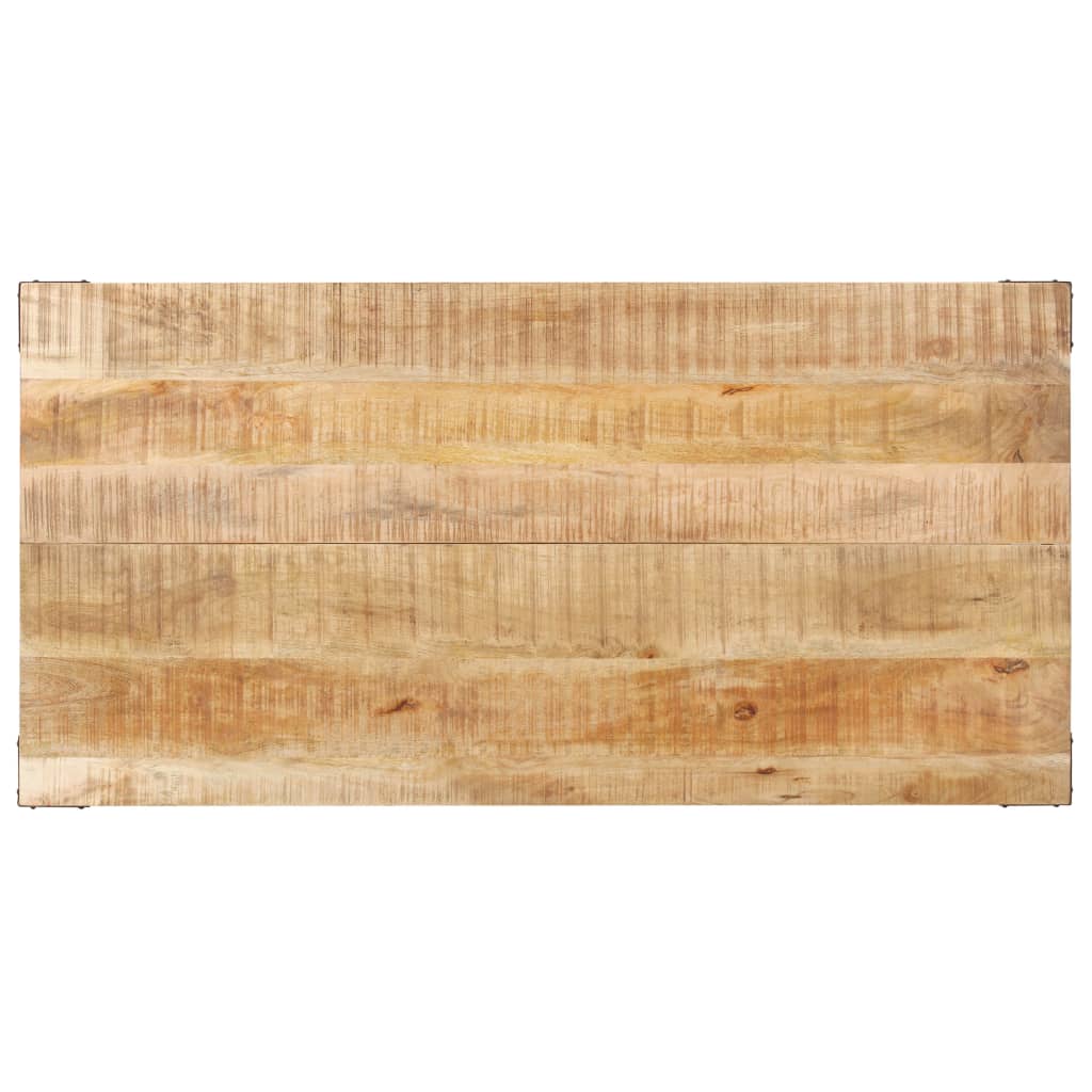 Dining Table 140x70x76 cm Solid Rough Mango Wood- Kitchen & Dining Room Tables - HomeShopIreland - Home Shop Ireland - Kitchen & Dining Room Tables - Dining Table 140x70x76 cm Solid Rough Mango Wood