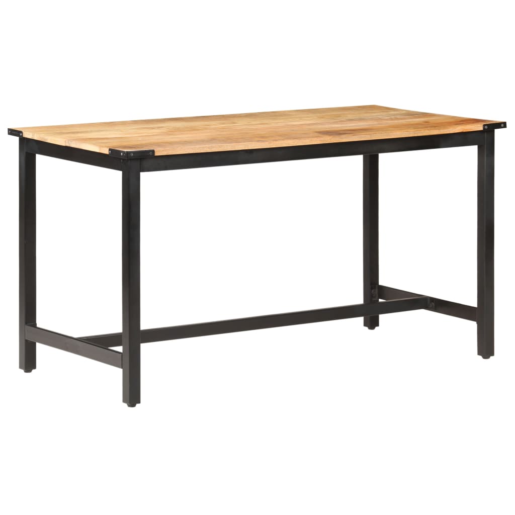 Dining Table 140x70x76 cm Solid Rough Mango Wood- Kitchen & Dining Room Tables - HomeShopIreland - Home Shop Ireland - Kitchen & Dining Room Tables - Dining Table 140x70x76 cm Solid Rough Mango Wood