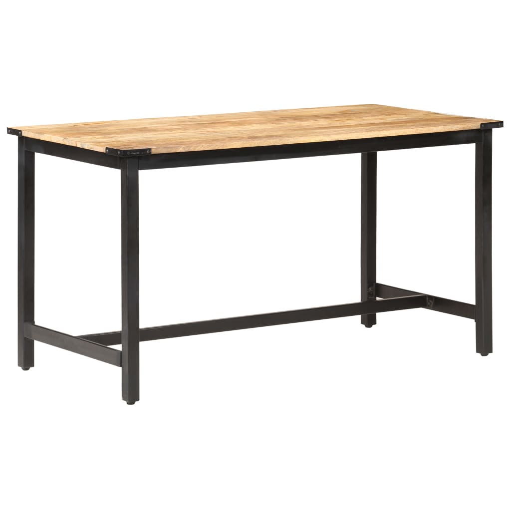 Dining Table 140x70x76 cm Solid Rough Mango Wood- Kitchen & Dining Room Tables - HomeShopIreland - Home Shop Ireland - Kitchen & Dining Room Tables - Dining Table 140x70x76 cm Solid Rough Mango Wood