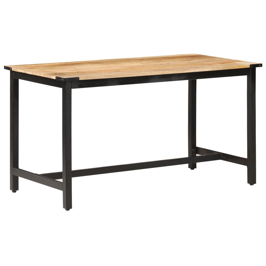 Dining Table 140x70x76 cm Solid Rough Mango Wood- Kitchen & Dining Room Tables - HomeShopIreland - Home Shop Ireland - Kitchen & Dining Room Tables - Dining Table 140x70x76 cm Solid Rough Mango Wood