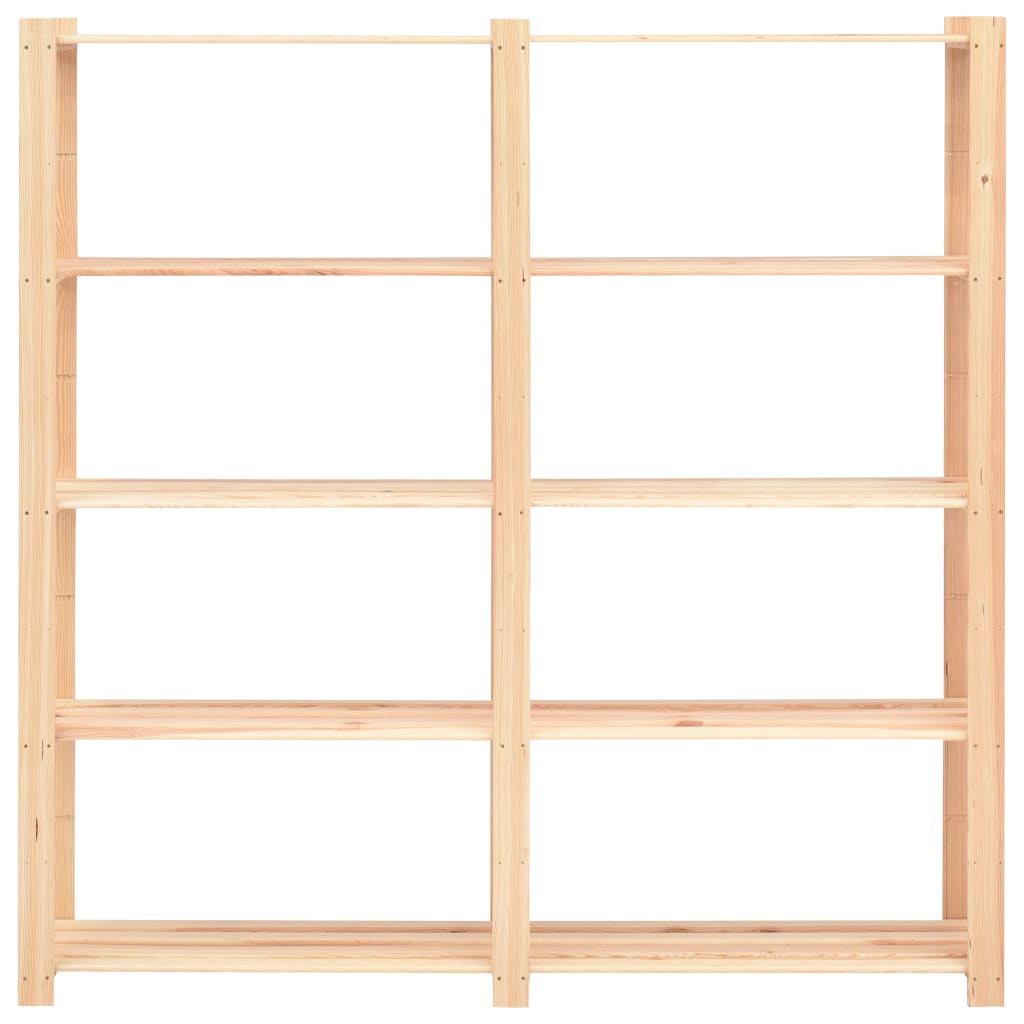 5-Tier Storage Racks 3 pcs 170x38x170 cm Solid Pinewood 500 kg- Industrial Shelving - HomeShopIreland - Home Shop Ireland - Industrial Shelving - 5-Tier Storage Racks 3 pcs 170x38x170 cm Solid Pinewood 500 kg
