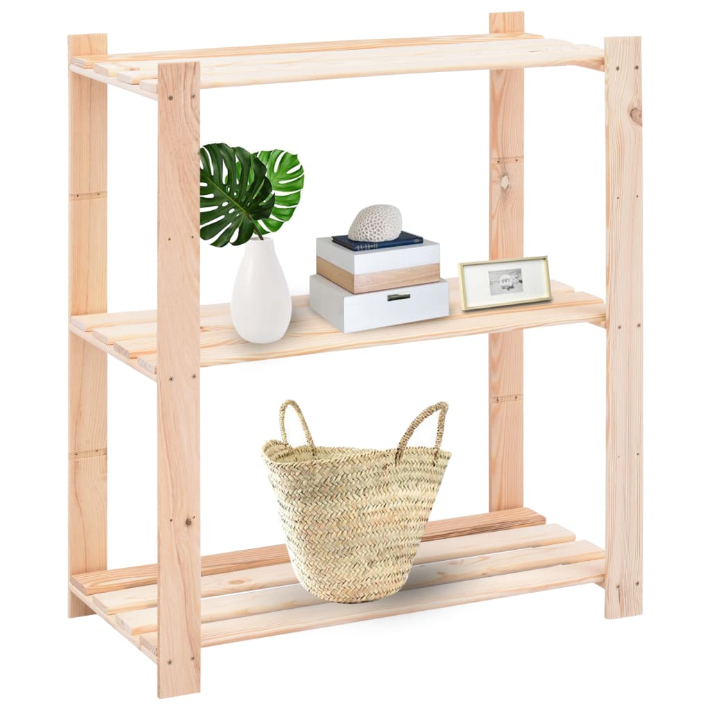 3-Tier Storage Racks 10 pcs 80x38x90 cm Solid Pinewood 150 kg- Industrial Shelving - HomeShopIreland - Home Shop Ireland - Industrial Shelving - 3-Tier Storage Racks 10 pcs 80x38x90 cm Solid Pinewood 150 kg