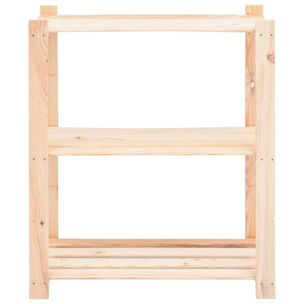 3-Tier Storage Racks 10 pcs 80x38x90 cm Solid Pinewood 150 kg- Industrial Shelving - HomeShopIreland - Home Shop Ireland - Industrial Shelving - 3-Tier Storage Racks 10 pcs 80x38x90 cm Solid Pinewood 150 kg