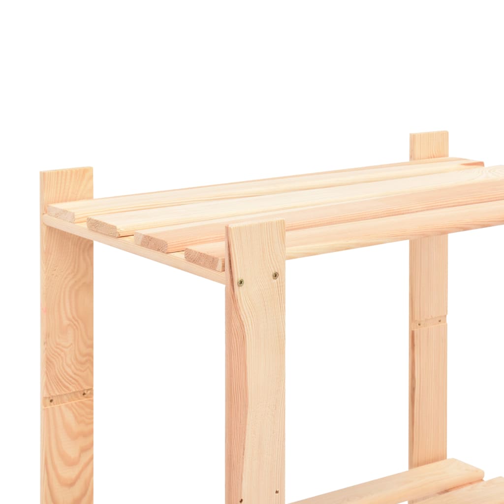 3-Tier Storage Racks 10 pcs 80x38x90 cm Solid Pinewood 150 kg- Industrial Shelving - HomeShopIreland - Home Shop Ireland - Industrial Shelving - 3-Tier Storage Racks 10 pcs 80x38x90 cm Solid Pinewood 150 kg