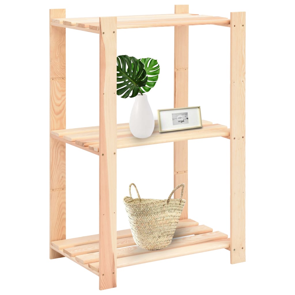 3-Tier Storage Racks 5 pcs 60x38x90 cm Solid Pinewood 150 kg- Industrial Shelving - HomeShopIreland - Home Shop Ireland - Industrial Shelving - 3-Tier Storage Racks 5 pcs 60x38x90 cm Solid Pinewood 150 kg