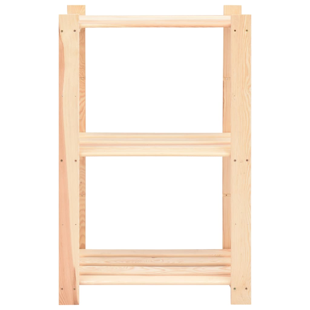 3-Tier Storage Racks 5 pcs 60x38x90 cm Solid Pinewood 150 kg- Industrial Shelving - HomeShopIreland - Home Shop Ireland - Industrial Shelving - 3-Tier Storage Racks 5 pcs 60x38x90 cm Solid Pinewood 150 kg