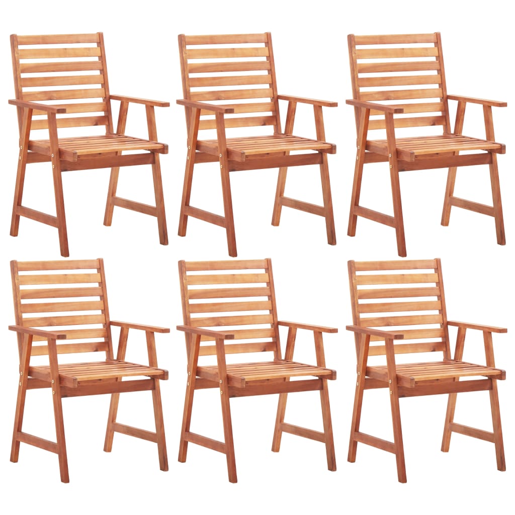 Outdoor Dining Chairs 6 pcs Solid Acacia Wood- Outdoor Chairs - HomeShopIreland - Home Shop Ireland - Outdoor Chairs - Outdoor Dining Chairs 6 pcs Solid Acacia Wood