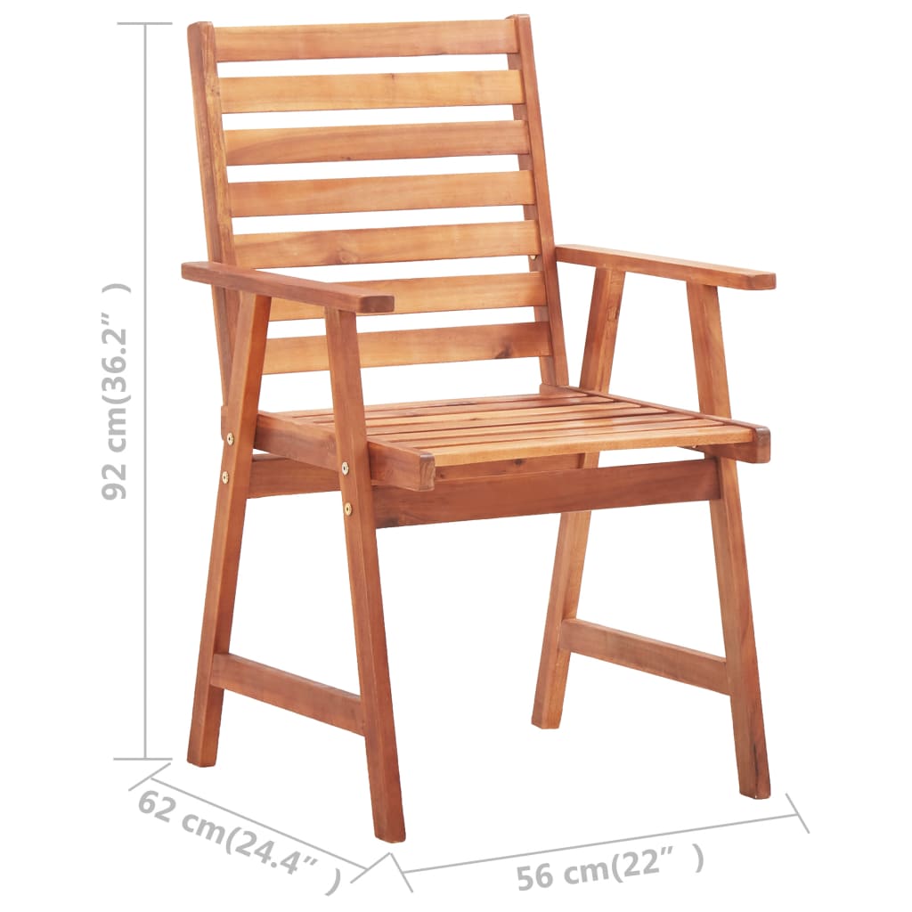 Outdoor Dining Chairs 6 pcs Solid Acacia Wood- Outdoor Chairs - HomeShopIreland - Home Shop Ireland - Outdoor Chairs - Outdoor Dining Chairs 6 pcs Solid Acacia Wood
