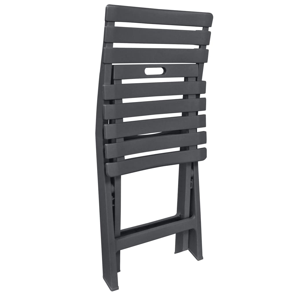 3 Piece Folding Bistro Set Plastic Anthracite- Outdoor Furniture Sets - HomeShopIreland - Home Shop Ireland - Outdoor Furniture Sets - 3 Piece Folding Bistro Set Plastic Anthracite