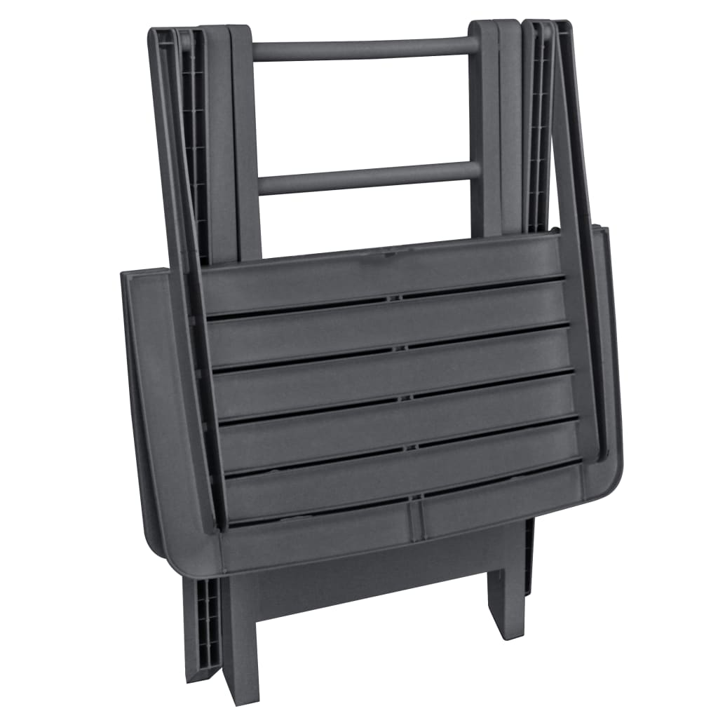 3 Piece Folding Bistro Set Plastic Anthracite- Outdoor Furniture Sets - HomeShopIreland - Home Shop Ireland - Outdoor Furniture Sets - 3 Piece Folding Bistro Set Plastic Anthracite