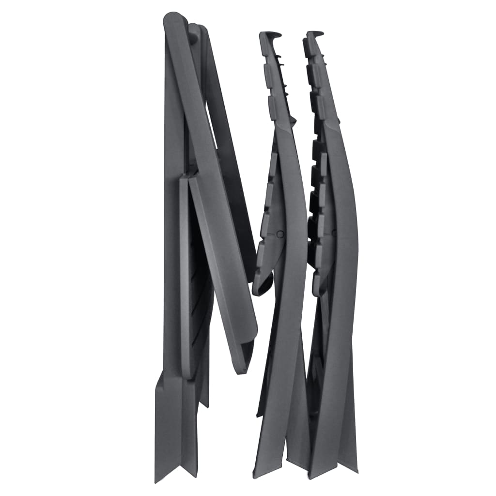 3 Piece Folding Bistro Set Plastic Anthracite- Outdoor Furniture Sets - HomeShopIreland - Home Shop Ireland - Outdoor Furniture Sets - 3 Piece Folding Bistro Set Plastic Anthracite