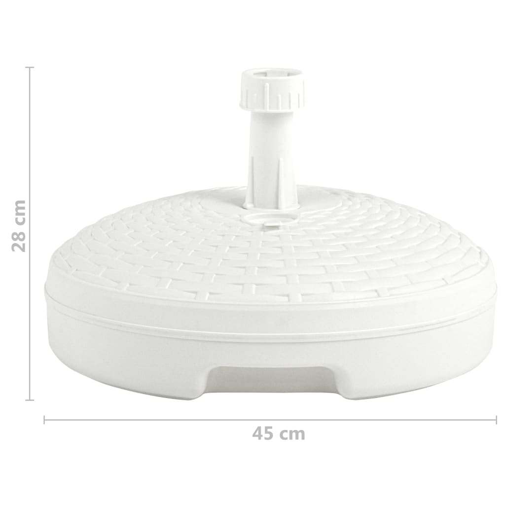 Umbrella Base Sand/Water Filled 20 L White Plastic- Outdoor Umbrella Bases - HomeShopIreland - Home Shop Ireland - Outdoor Umbrella Bases - Umbrella Base Sand/Water Filled 20 L White Plastic