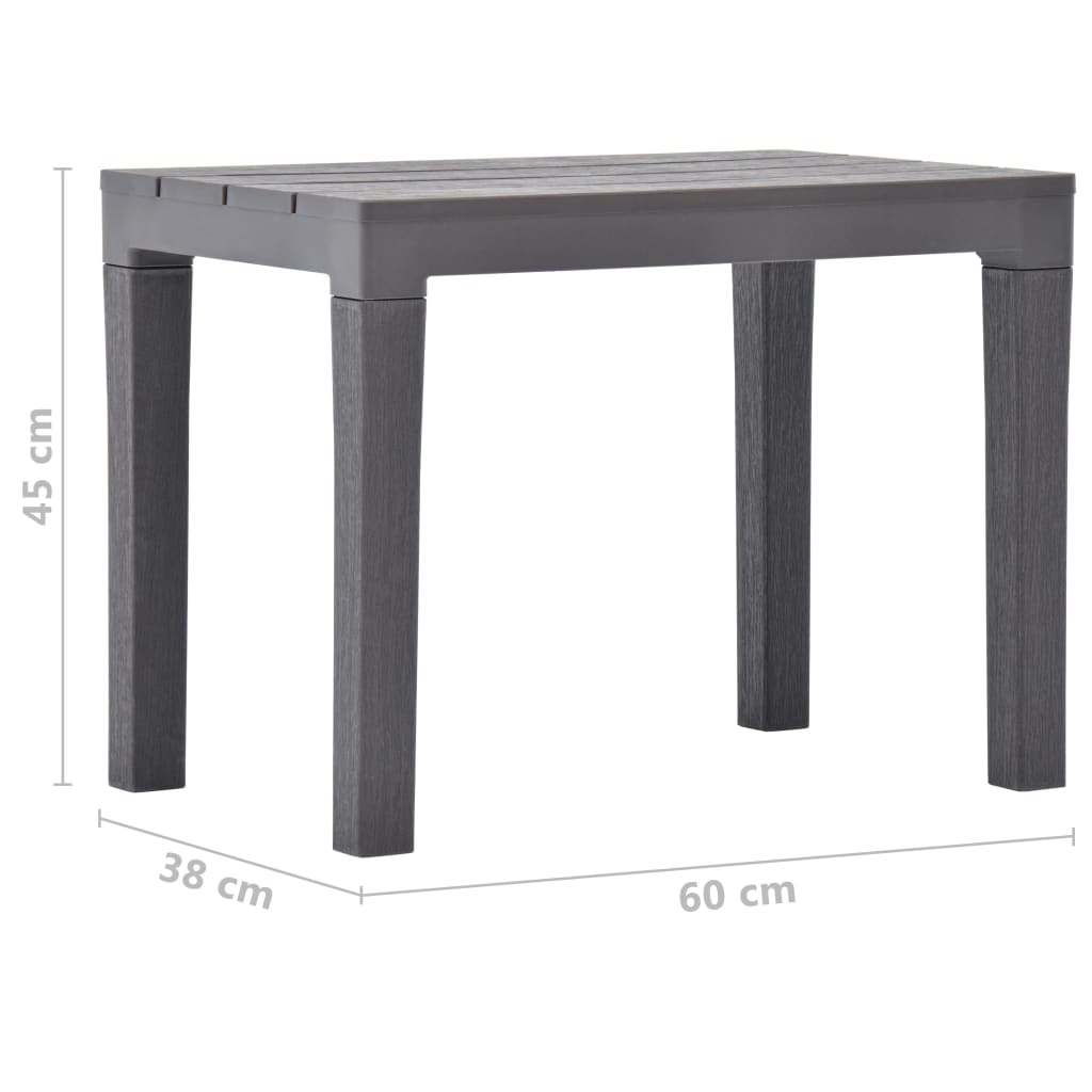Garden Table with 2 Benches Plastic Brown- Outdoor Furniture Sets - HomeShopIreland - Home Shop Ireland - Outdoor Furniture Sets - Garden Table with 2 Benches Plastic Brown