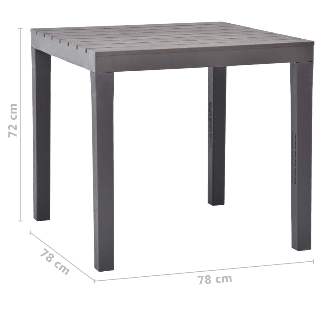 Garden Table with 2 Benches Plastic Brown- Outdoor Furniture Sets - HomeShopIreland - Home Shop Ireland - Outdoor Furniture Sets - Garden Table with 2 Benches Plastic Brown