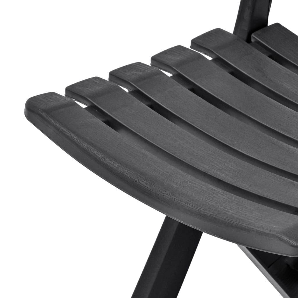 Folding Garden Chairs 2 pcs Plastic Anthracite- Outdoor Chairs - HomeShopIreland - Home Shop Ireland - Outdoor Chairs - Folding Garden Chairs 2 pcs Plastic Anthracite