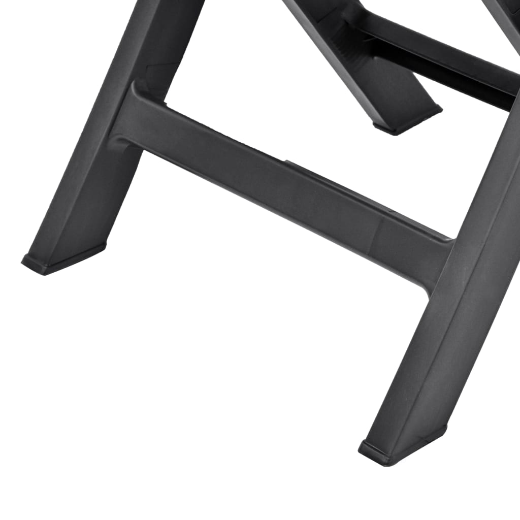 Folding Garden Chairs 2 pcs Plastic Anthracite- Outdoor Chairs - HomeShopIreland - Home Shop Ireland - Outdoor Chairs - Folding Garden Chairs 2 pcs Plastic Anthracite