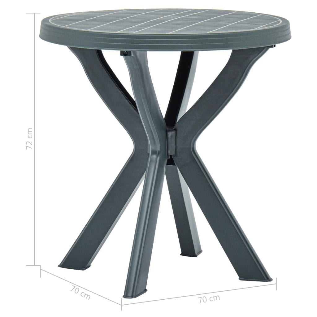 Bistro Table Green Ã˜70 cm Plastic- Outdoor Tables - HomeShopIreland - Home Shop Ireland - Outdoor Tables - Bistro Table Green Ã˜70 cm Plastic
