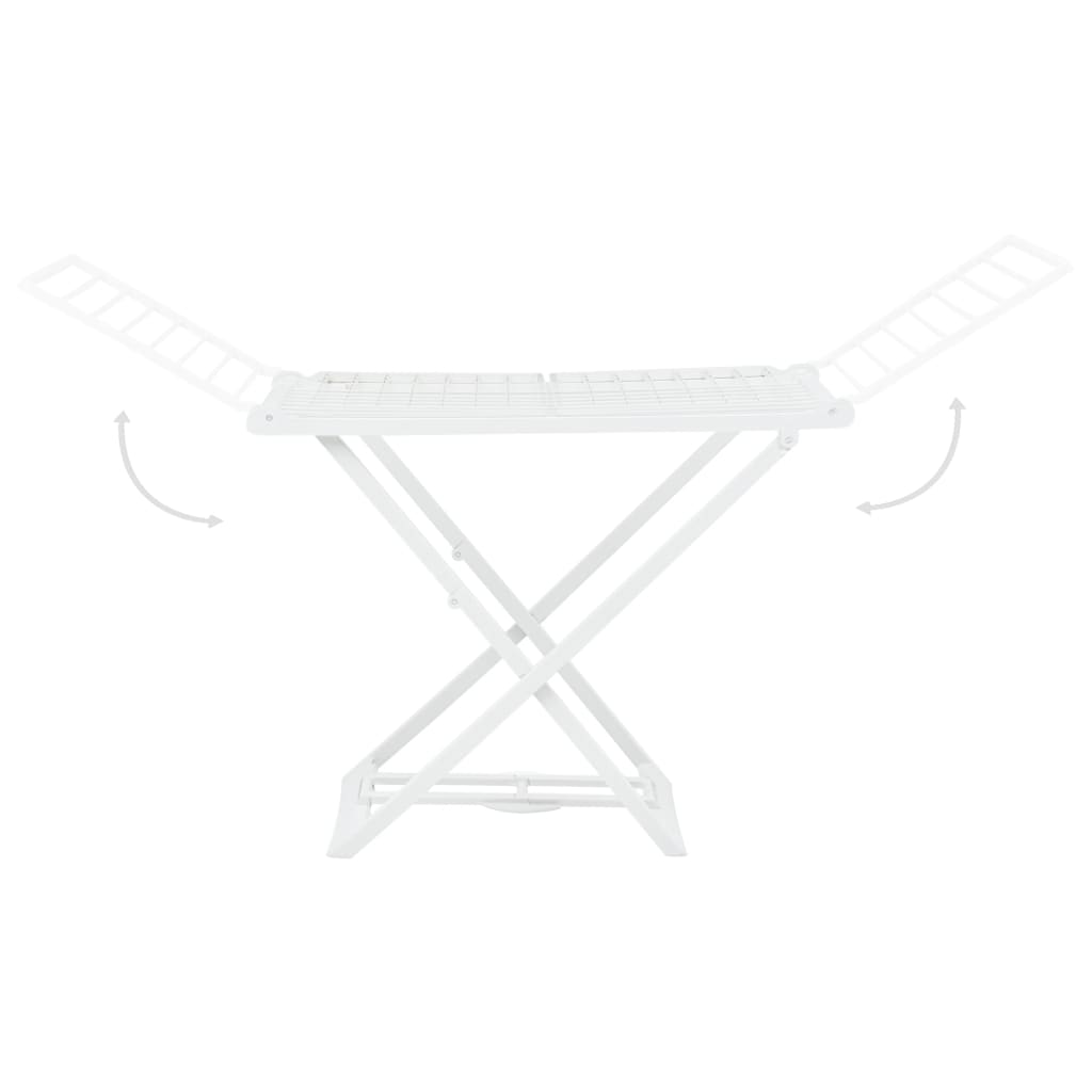 Folding Clothes Dry Rack White Plastic- Drying Racks & Hangers - HomeShopIreland - Home Shop Ireland - Drying Racks & Hangers - Folding Clothes Dry Rack White Plastic