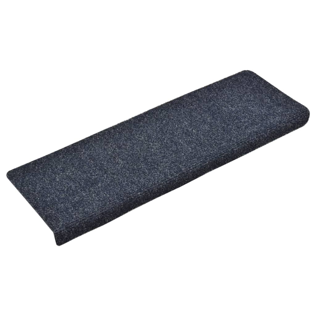 Stair Mats 15 pcs Needle Punch 65x25 cm Blue- Stair Treads - HomeShopIreland - Home Shop Ireland - Stair Treads - Stair Mats 15 pcs Needle Punch 65x25 cm Blue