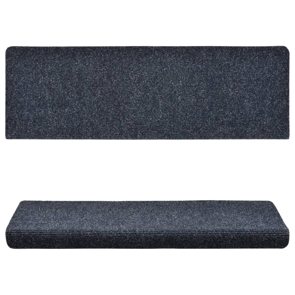 Stair Mats 15 pcs Needle Punch 65x25 cm Blue- Stair Treads - HomeShopIreland - Home Shop Ireland - Stair Treads - Stair Mats 15 pcs Needle Punch 65x25 cm Blue