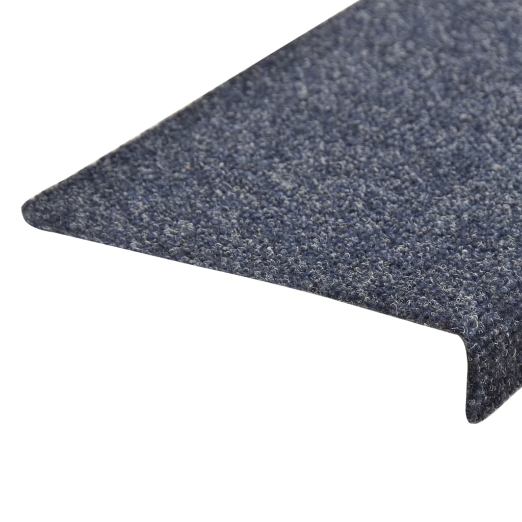 Stair Mats 15 pcs Needle Punch 65x25 cm Blue- Stair Treads - HomeShopIreland - Home Shop Ireland - Stair Treads - Stair Mats 15 pcs Needle Punch 65x25 cm Blue
