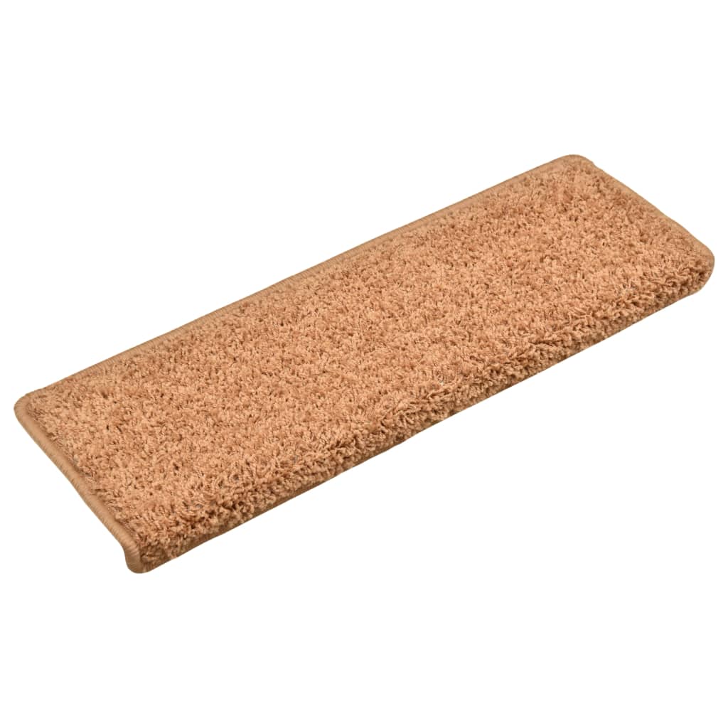 Carpet Stair Treads 15 pcs 65x25 cm Brown- Stair Treads - HomeShopIreland - Home Shop Ireland - Stair Treads - Carpet Stair Treads 15 pcs 65x25 cm Brown