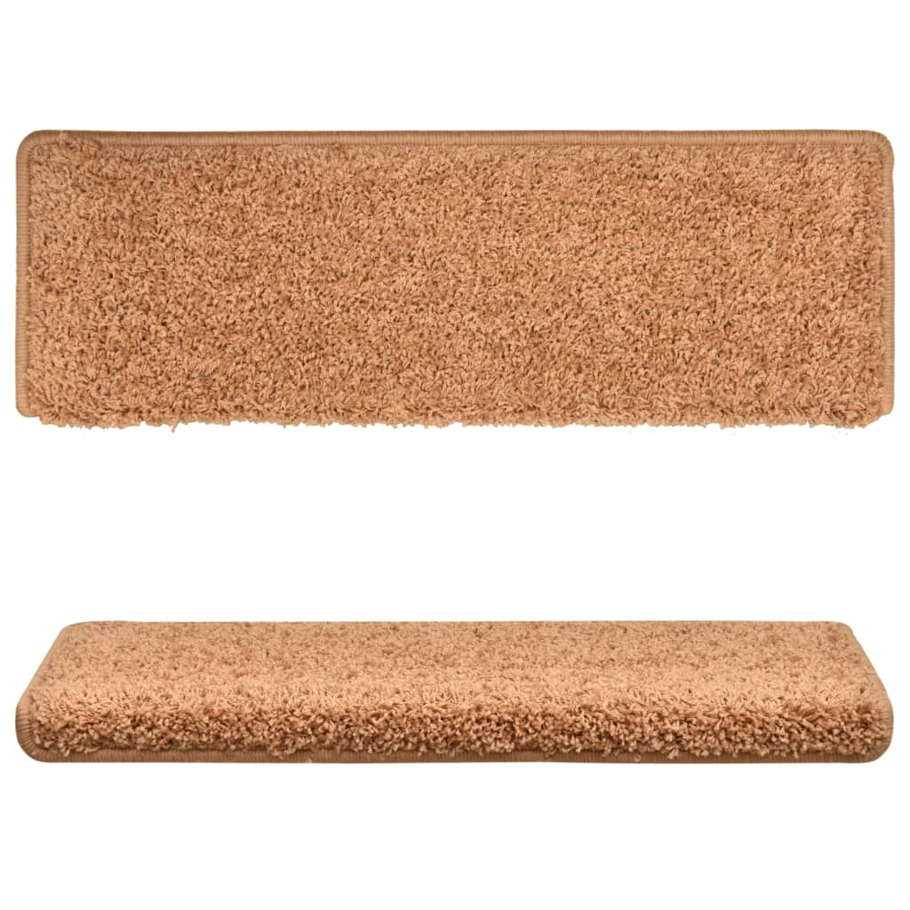 Carpet Stair Treads 15 pcs 65x25 cm Brown- Stair Treads - HomeShopIreland - Home Shop Ireland - Stair Treads - Carpet Stair Treads 15 pcs 65x25 cm Brown