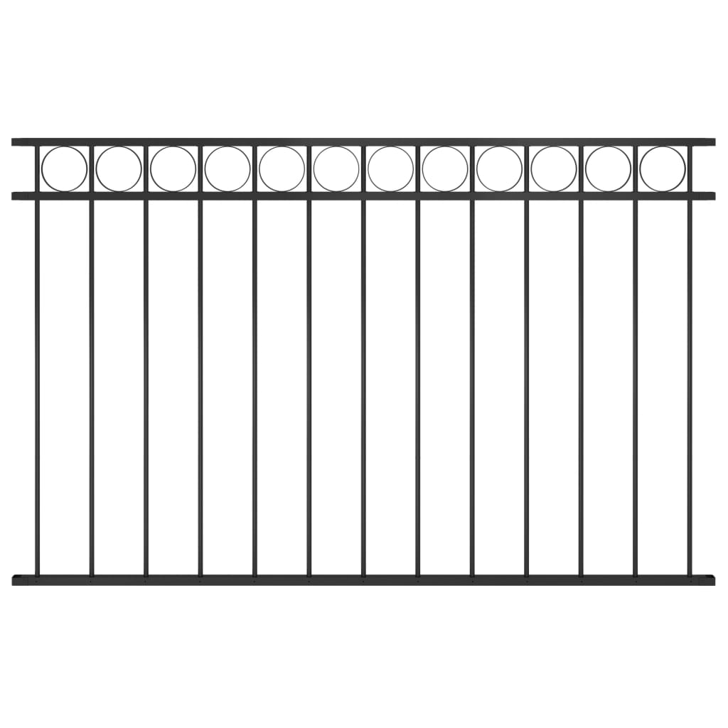 Fence Panel Steel 1.7x1 m Black- Fence Panels - HomeShopIreland - Home Shop Ireland - Fence Panels - Fence Panel Steel 1.7x1 m Black
