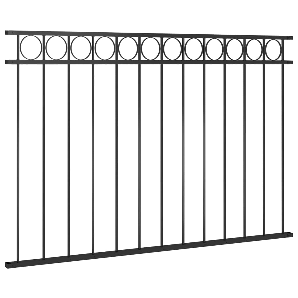Fence Panel Steel 1.7x1 m Black- Fence Panels - HomeShopIreland - Home Shop Ireland - Fence Panels - Fence Panel Steel 1.7x1 m Black