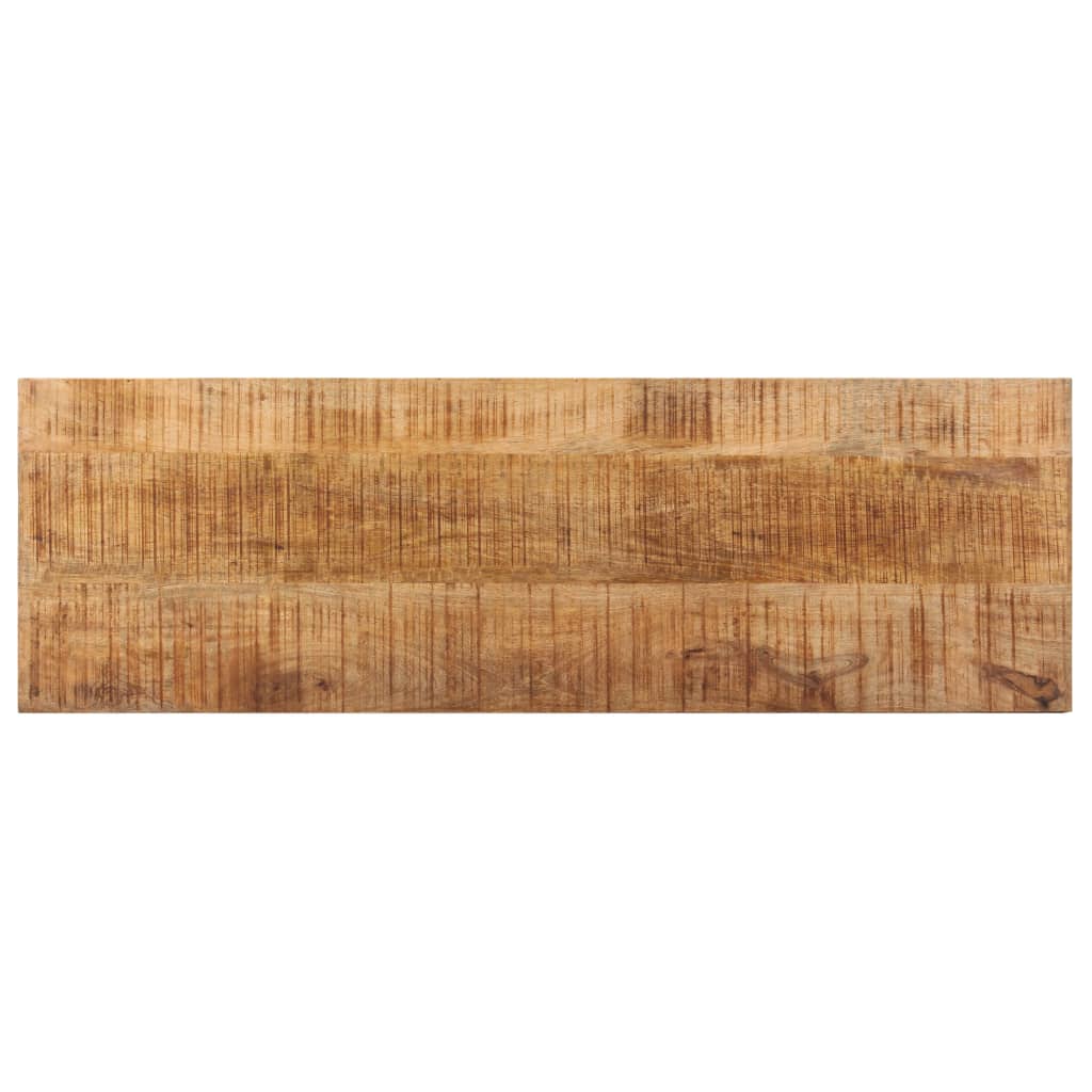 Bench 110 cm Solid Rough Mango Wood and Steel- Storage & Entryway Benches - HomeShopIreland - Home Shop Ireland - Storage & Entryway Benches - Bench 110 cm Solid Rough Mango Wood and Steel