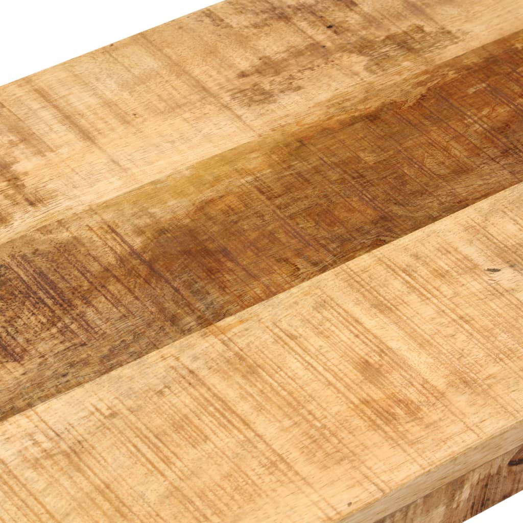 Bench 110 cm Solid Rough Mango Wood and Steel- Storage & Entryway Benches - HomeShopIreland - Home Shop Ireland - Storage & Entryway Benches - Bench 110 cm Solid Rough Mango Wood and Steel