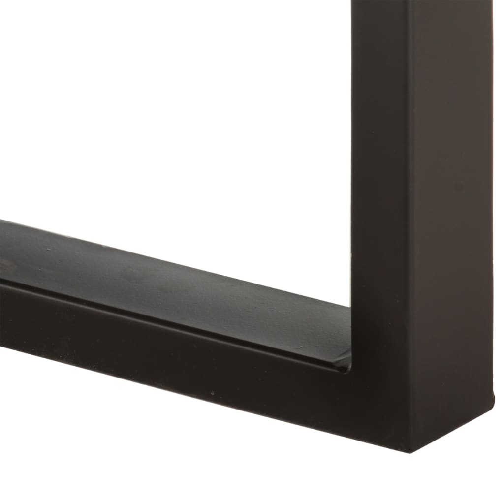 Bench 110 cm Solid Rough Mango Wood and Steel- Storage & Entryway Benches - HomeShopIreland - Home Shop Ireland - Storage & Entryway Benches - Bench 110 cm Solid Rough Mango Wood and Steel