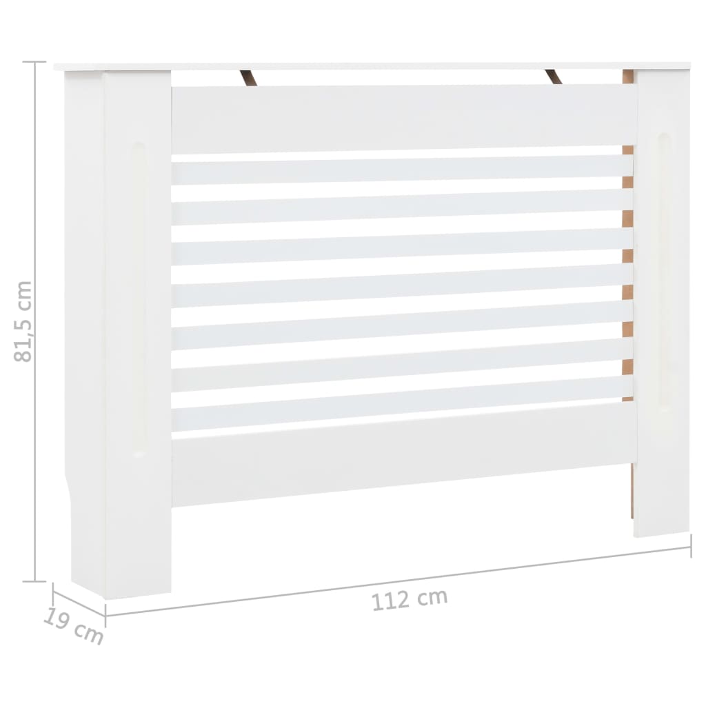 Radiator Covers 2 pcs White 112x19x81.5 cm MDF- Heating Radiator Accessories - HomeShopIreland - Home Shop Ireland - Heating Radiator Accessories - Radiator Covers 2 pcs White 112x19x81.5 cm MDF