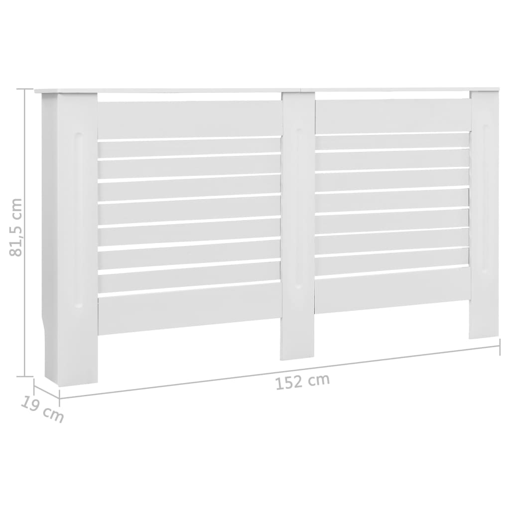 Radiator Covers 2 pcs White 152x19x81.5 cm MDF- Heating Radiator Accessories - HomeShopIreland - Home Shop Ireland - Heating Radiator Accessories - Radiator Covers 2 pcs White 152x19x81.5 cm MDF