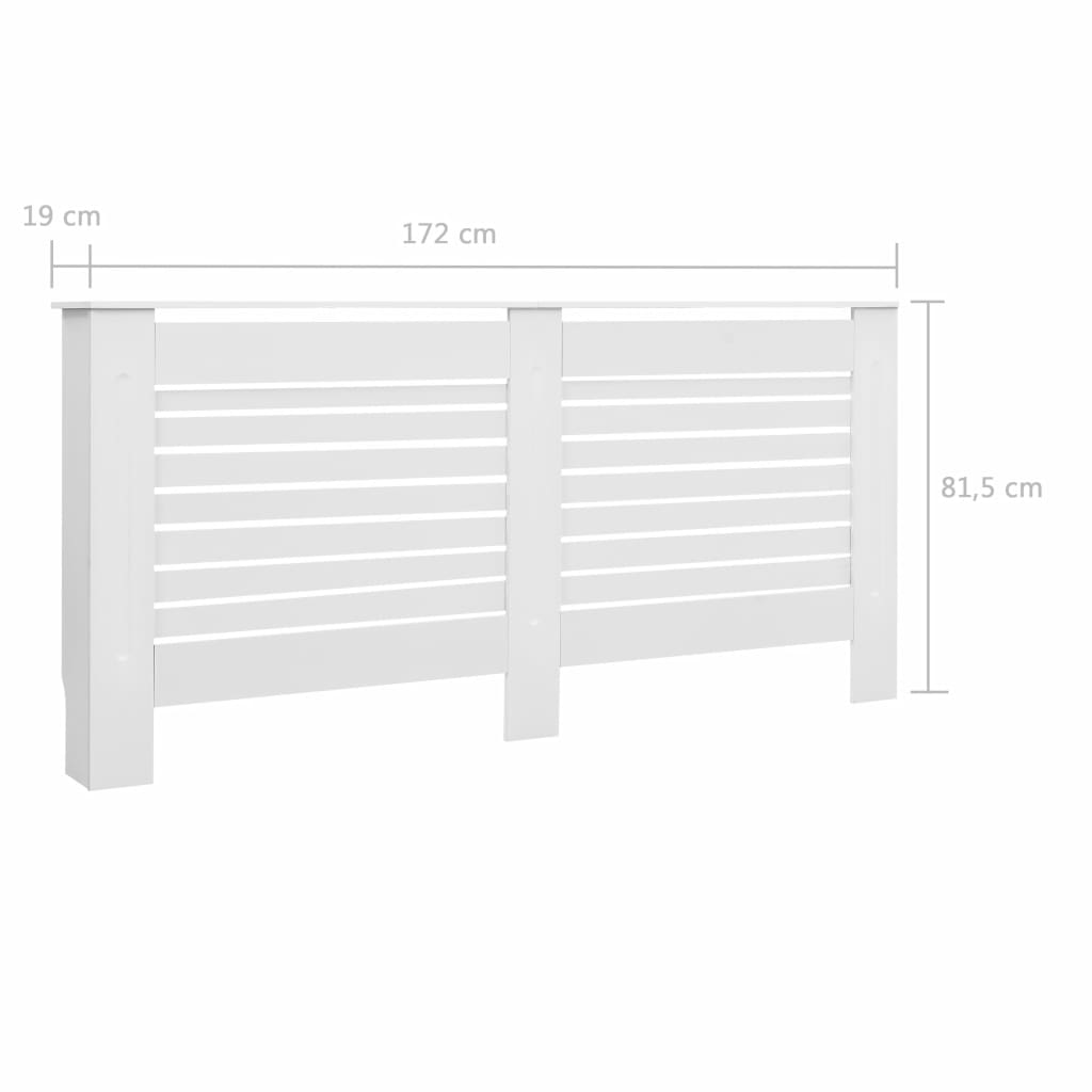 Radiator Covers 2 pcs White 172x19x81.5 cm MDF- Heating Radiator Accessories - HomeShopIreland - Home Shop Ireland - Heating Radiator Accessories - Radiator Covers 2 pcs White 172x19x81.5 cm MDF