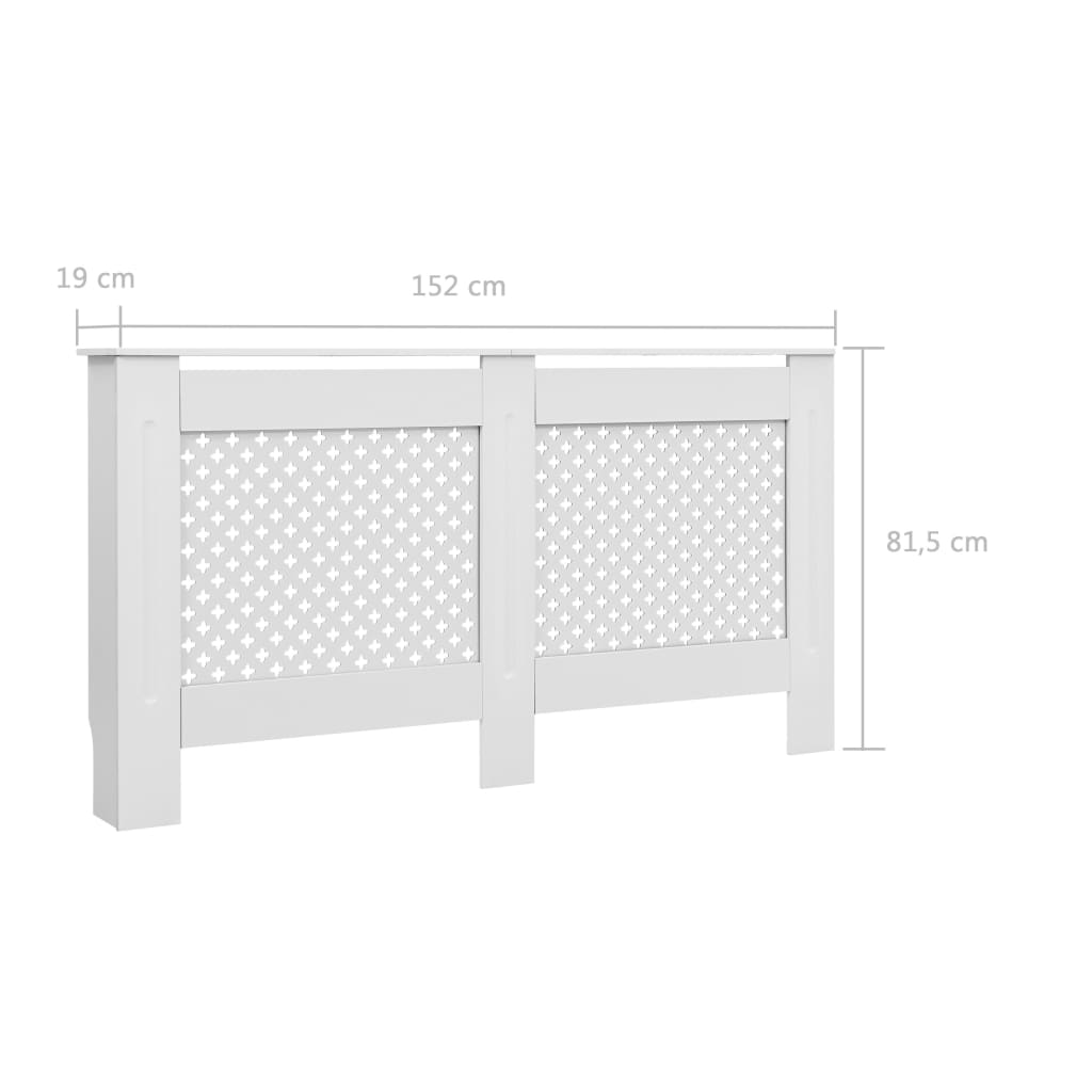 Radiator Covers 2 pcs White 152x19x81.5 cm MDF- Heating Radiator Accessories - HomeShopIreland - Home Shop Ireland - Heating Radiator Accessories - Radiator Covers 2 pcs White 152x19x81.5 cm MDF