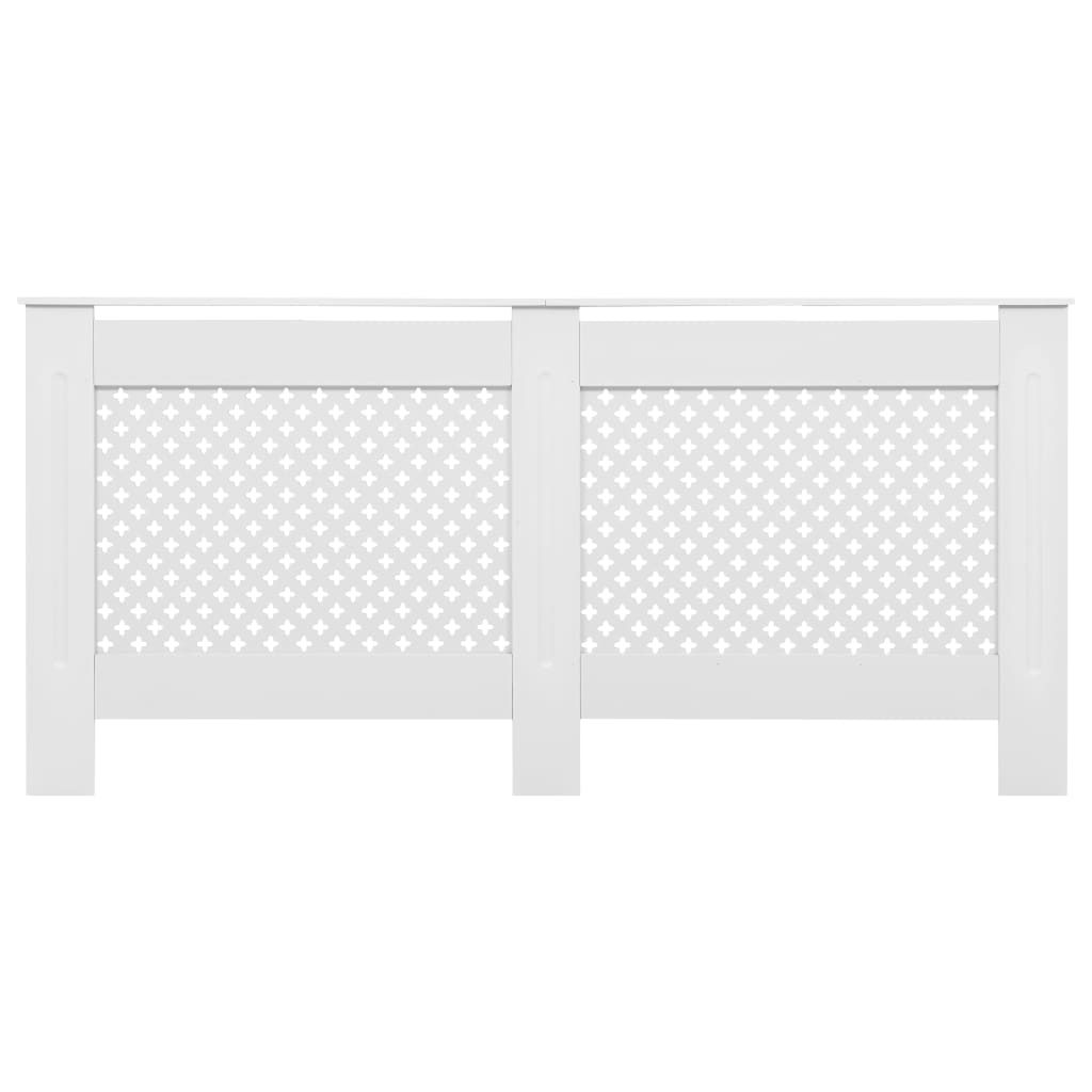 Radiator Covers 2 pcs White 172x19x81.5 cm MDF- Heating Radiator Accessories - HomeShopIreland - Home Shop Ireland - Heating Radiator Accessories - Radiator Covers 2 pcs White 172x19x81.5 cm MDF