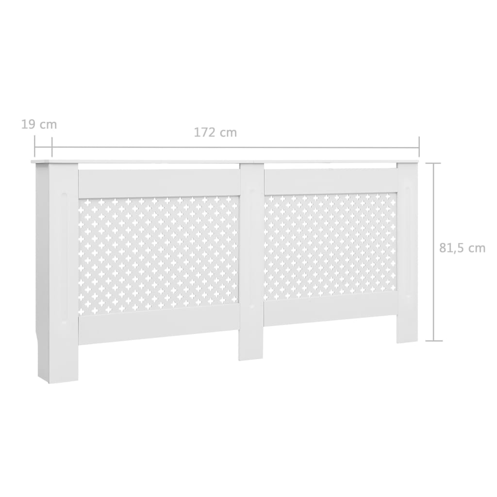 Radiator Covers 2 pcs White 172x19x81.5 cm MDF- Heating Radiator Accessories - HomeShopIreland - Home Shop Ireland - Heating Radiator Accessories - Radiator Covers 2 pcs White 172x19x81.5 cm MDF