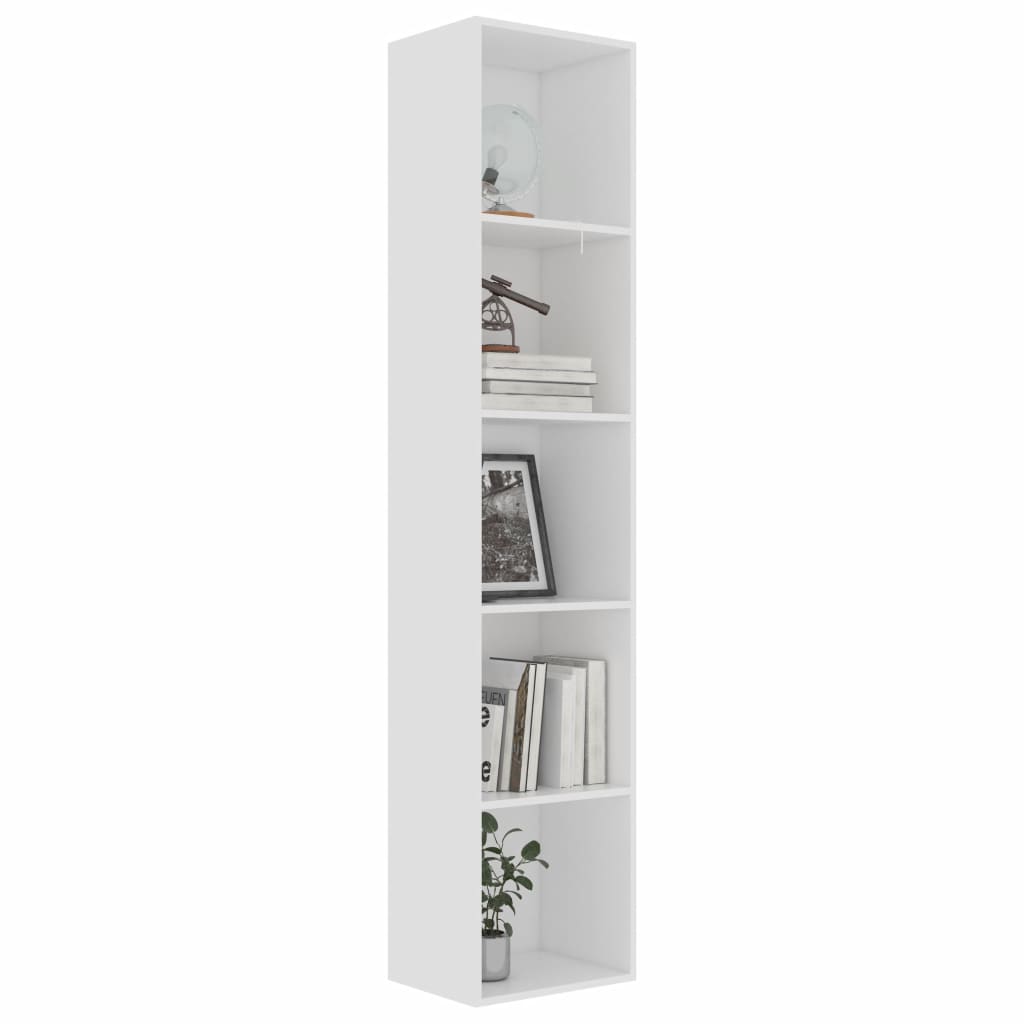 Book Cabinet White 40x30x189 cm Chipboard- Bookcases & Standing Shelves - HomeShopIreland - Home Shop Ireland - Bookcases & Standing Shelves - Book Cabinet White 40x30x189 cm Chipboard