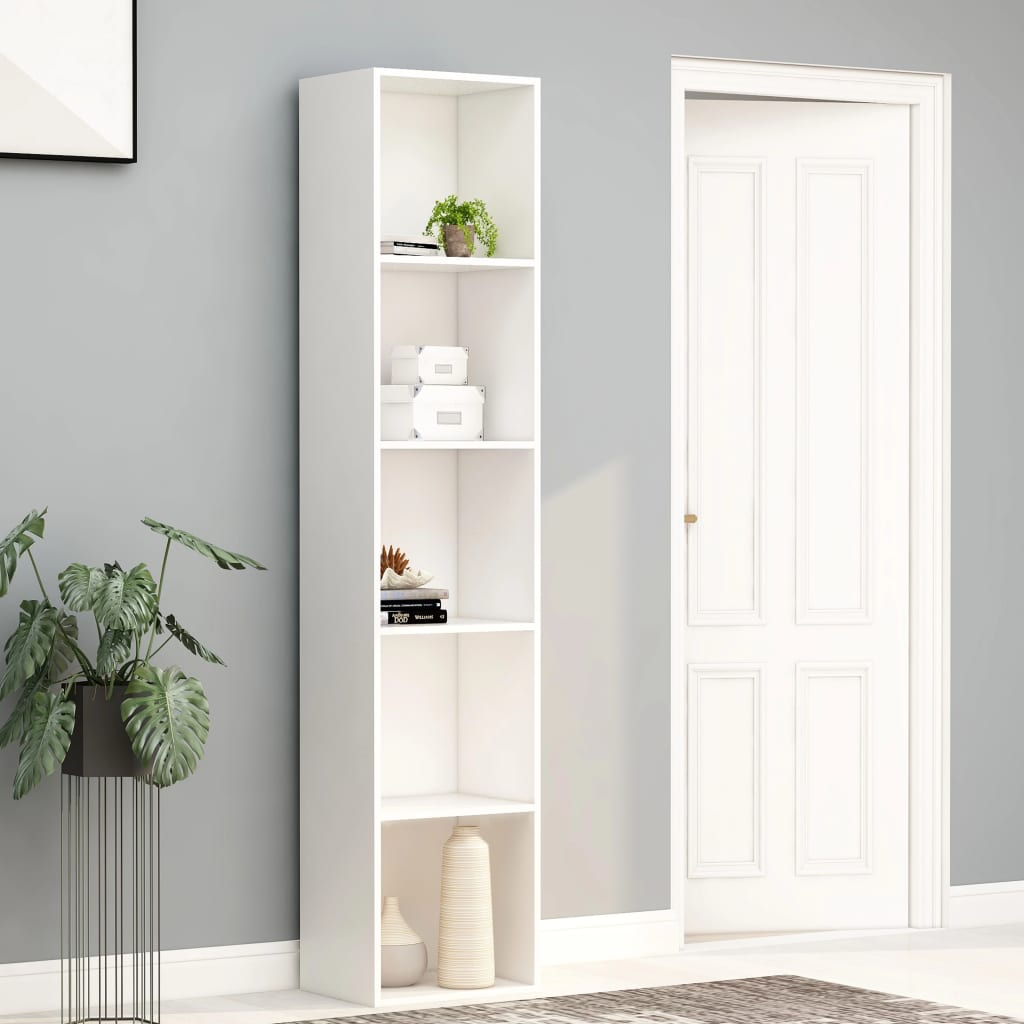 Book Cabinet White 40x30x189 cm Chipboard- Bookcases & Standing Shelves - HomeShopIreland - Home Shop Ireland - Bookcases & Standing Shelves - Book Cabinet White 40x30x189 cm Chipboard