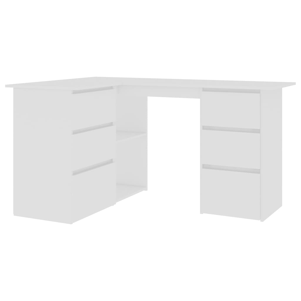 Corner Desk White 145x100x76 cm Chipboard- Desks - HomeShopIreland - Home Shop Ireland - Desks - Corner Desk White 145x100x76 cm Chipboard