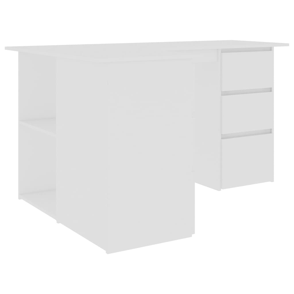 Corner Desk White 145x100x76 cm Chipboard- Desks - HomeShopIreland - Home Shop Ireland - Desks - Corner Desk White 145x100x76 cm Chipboard
