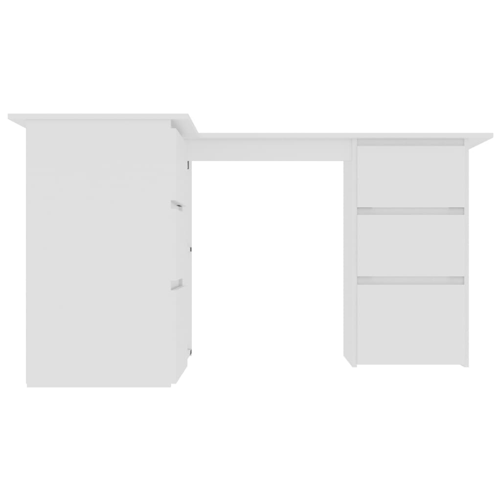 Corner Desk White 145x100x76 cm Chipboard- Desks - HomeShopIreland - Home Shop Ireland - Desks - Corner Desk White 145x100x76 cm Chipboard